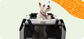 Foldable Soft-Sided Travel Dog Crate with Shades and Seatbelt Loops