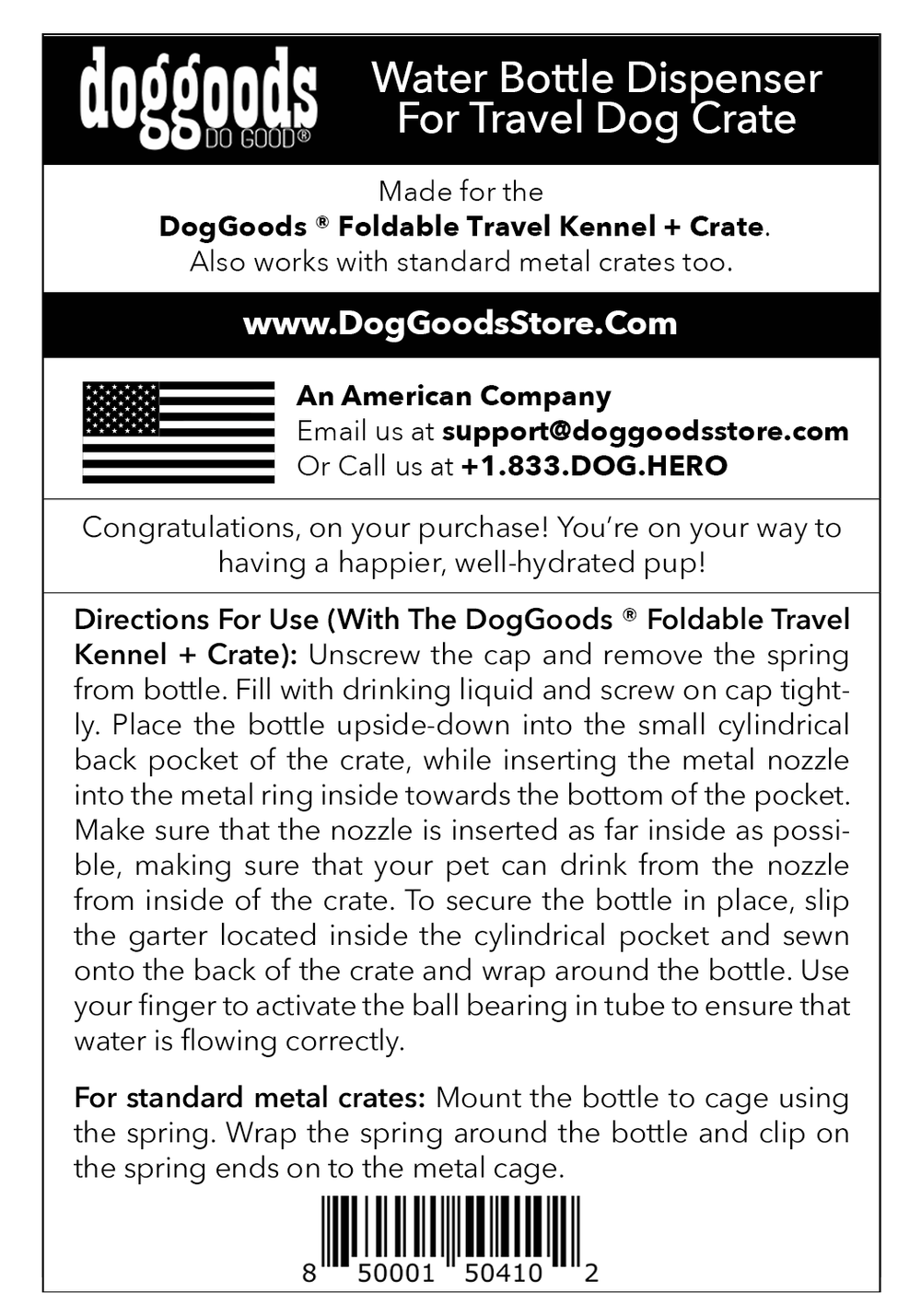 Dog travel sales crate water bottle