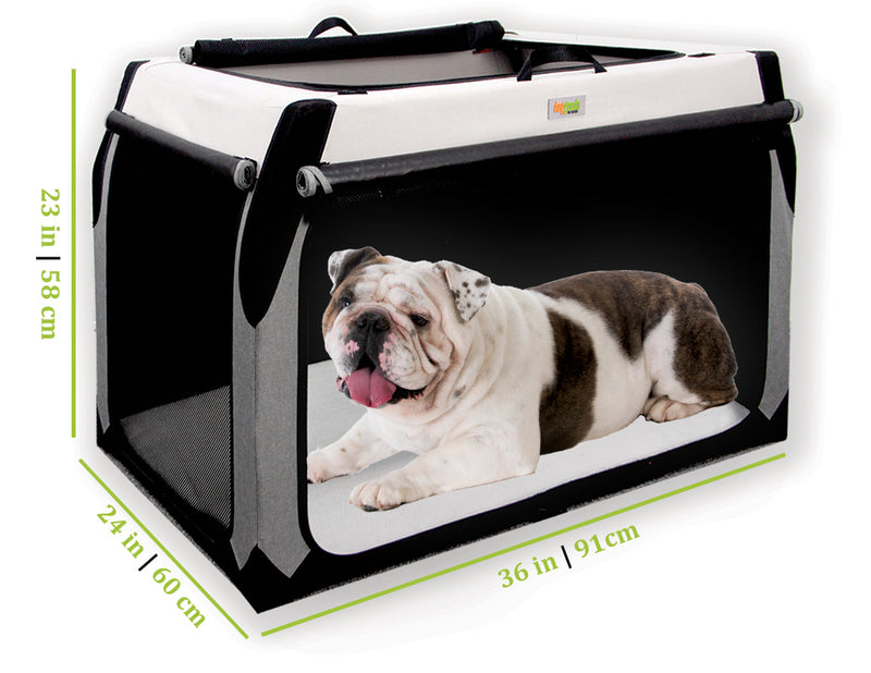 Soft Dog Crate for Alaskan Husky, American Eskimo, Australian Cattle Dog, Basset Hound, Beagle, Belgian Tervuren, Border Collie, Brittany Spaniel, Bulldog, English Bulldog, Bull Terrier, Chinese Shar-Pei, Chow-Chow, Clumber Spaniel, English Setter, English Springer Spaniel, Finnish Spitz, Norwegian Elkhound.