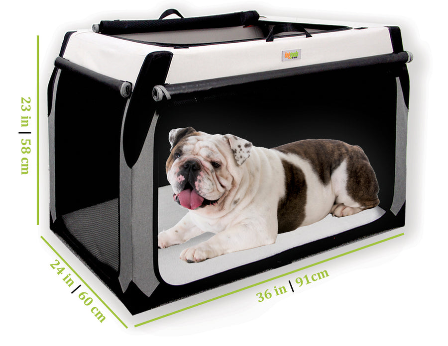 Soft Dog Crate for Alaskan Husky, American Eskimo, Australian Cattle Dog, Basset Hound, Beagle, Belgian Tervuren, Border Collie, Brittany Spaniel, Bulldog, English Bulldog, Bull Terrier, Chinese Shar-Pei, Chow-Chow, Clumber Spaniel, English Setter, English Springer Spaniel, Finnish Spitz, Norwegian Elkhound.